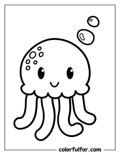 Jellyfish Colouring Page, Sea Animal Coloring Pages Free Printable, Jellyfish Activities Preschool, Jellyfish Preschool, Sea Animals Activities For Preschool, Sp Drawing, Jellyfish Coloring Page, Jellyfish Printable, Jellyfish Coloring