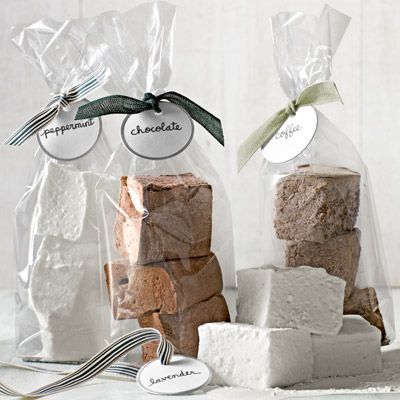 Day 7 - Food Gift Ideas  Gourmet Marshmallows Recipe - Country Living Coffee Lavender, Gourmet Marshmallows, Marshmallow Recipes, Marshmallow Recipe, Gourmet Marshmallow, Peppermint Marshmallows, Homemade Marshmallow, Peppermint Chocolate, Homemade Holiday Gifts