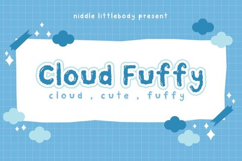 Cloud Font, Display Fonts, Commercial Fonts, Font Generator, Font Types, Display Font, Creative Branding, Party Invitations, Ios