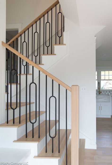 Split Foyer Lighting, Railing For Split Level, Transitional Split Level Remodel, Tri Level Homes Interior, Boho Split Level House, 3 Level Split House Remodel, California Split Level Remodel, Move Staircase Before And After, Tri Level House Interior Remodel Layout