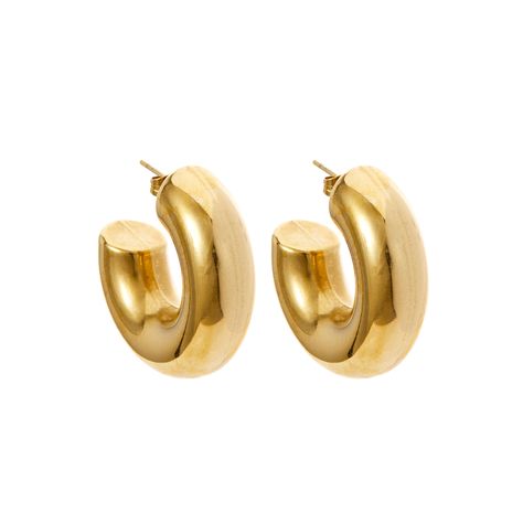 Gold Hoops Chunky, Jewelry Capsule, Chunky Gold Earrings, Golden Accessories, Chunky Gold Jewelry, Thick Gold Hoops, Chunky Gold Hoop Earrings, Chunky Hoop Earrings, Chunky Earrings