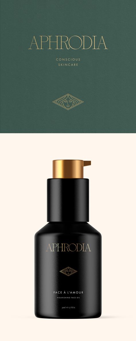 Sustainable and Natural Skincare Packaging Design with a black and gold luxury look.  #skincare #skincarebrand #skincarelogo #skincarepackaging #naturalskincare #consciousskincare #vintagebranding #luxurybranding #luxurypackaging #packagingdesign #packaging #logo #logodesign #logoinspiration #branding #premadebrand #premadelogo Skincare Packaging Design Ideas, Luxurious Skincare Packaging, Luxury Makeup Packaging Design, Luxury Skincare Packaging Design, Cosmetic Logo Design Beauty Products, Black Skincare Packaging, Gold Skincare Packaging, Black And Gold Packaging, Sorella Apothecary