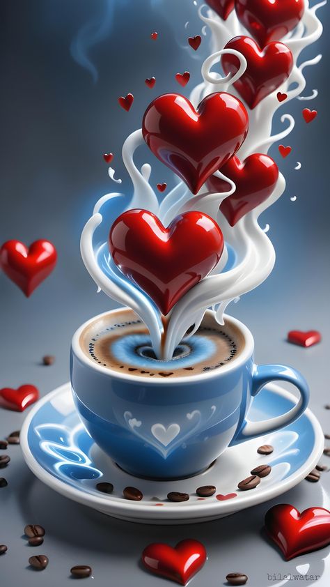 Ge Aldrig Upp, Morning Coffee Images, Valentines Day Wishes, Coffee Images, Floral Wallpaper Phone, Lovely Flowers Wallpaper, Coffee Heart, Flowers For You, Good Morning Coffee