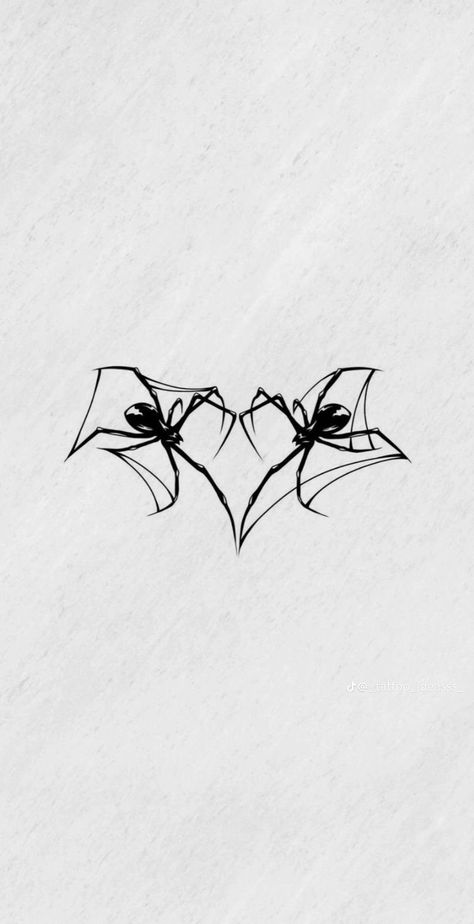 Matching Tattoo Stencil, Bestie Tats, Luna Moth Tattoo, Baddie Tattoos, Small Matching Tattoos, Spider Tattoo, Creepy Tattoos, Moth Tattoo, Matching Tattoo