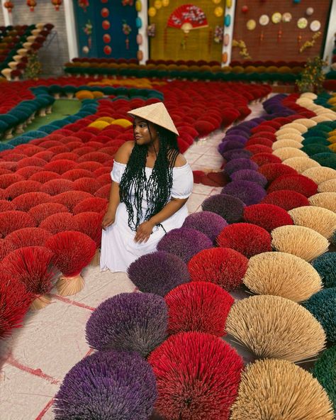 Where colors and fragrance dance together: Vietnam’s enchanting incense village 🌸🌿 • • • #solotravel #travel #asia #southeastasia #vietnam #solotraveler #solofemaletraveler #blackinvietnam #travellife #backpacking #fulltimetravel #americanabroad #americantraveler #travelhacks #budgettravel #travelguide #hostellife #travelreels #foodtravel #traveladdicted #travelmore #wanderlust #foodie #explore #city #travelblogger #digitalnomad #contentcreator #itinerary Dance Together, Explore City, Full Time Travel, Travel Asia, American Travel, Digital Nomad, Travel Life, Female Travel, Budget Travel