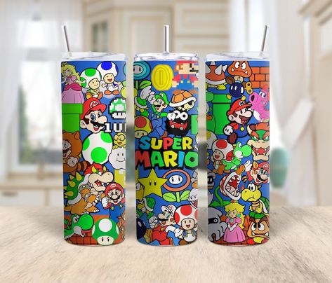 Super Mario Tumbler, Mario Tumbler, Super Mario Svg, Mario Png, Mario Svg, Tumbler Wrap Svg, Super Mario World, Super Mario Bros, Mario Bros