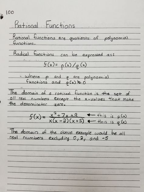 rational functions Rational Expressions Notes, Rational Functions Notes, Rational Functions, Simplifying Rational Expressions, Functions Math, Differential Calculus, Simplifying Algebraic Expressions, Rational Function, Simplifying Expressions