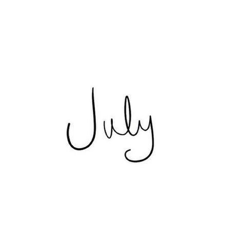 July In Cursive, July Cursive, July Widget, July Typography, July Lettering, July Aesthetic, July Month, Diy Journaling, New Month Quotes