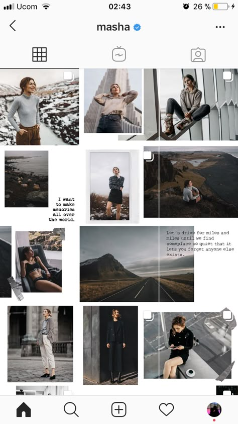 Photo Layouts Aesthetic, Videographer Instagram Feed, Ig Grid Layout Ideas, Editorial Instagram Feed, Instagram Art Page Ideas, Photographer Instagram Feed, Instagram Grid Ideas, Ig Layout Ideas, Professional Instagram Feed