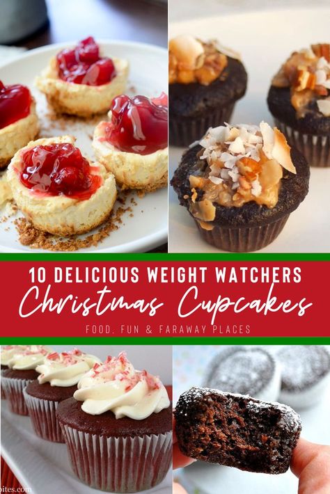 Weight Watchers Cupcakes, Recipes For Weight Watchers, Weight Watchers Recipes Desserts, Ww Desserts, Thanksgiving Food Desserts, Weight Watchers Desserts, Christmas Food Dinner, Christmas Food Desserts, Christmas Cupcakes