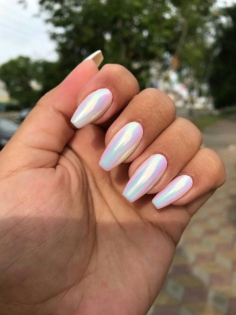 Holographic Nail Designs, Nail Acrylic, Nails Polish, Summer Acrylic Nails, Trendy Nail Design, Acrylic Designs, Nails Desing, Beautiful Nail Designs, Holographic Nails