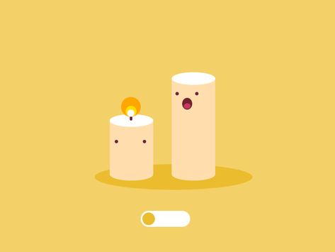 Candle Character Design, Animation Morphing, Candle Animation, Small Animation, Pencil Colour Painting, Creative Animation, Candle Gif, Candle Illustration, Cute Animation