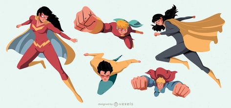 Superhero Flying, Flying Superhero, Superhero City, Motion Graphic Design, Vectors Math, League Of Heroes, Drawing Ideas List, Art Advice, Character Model Sheet