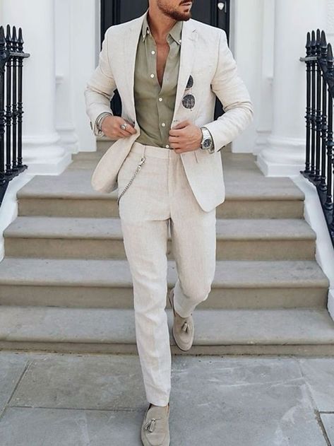 #oldmoneyaesthetic #formalwear #summerstyle Men Linen Suit, Mens Wedding Guest Outfit, Wedding Guest Outfit Men, Male Wedding Guest Outfit, Linen Suit Men, Business And Advertising, Testosterone Boosting Foods, Rehearsal Dinner Outfits, Men's Wedding Outfit