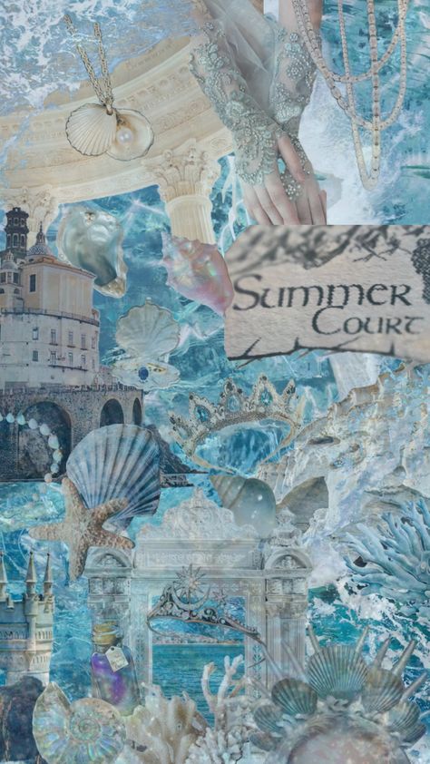 day 2: summer court 🐚 #booktok #book #books #acotar #acomaf #acotaraesthetic #acotarcourts #summer #summercourt #tarquin #feyre #rhysand #shells #pearls #fantasy #acourtofthornsandroses Summer Court, Feyre Rhysand, Shells, Books