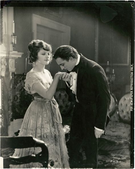 Dr Jekyll and Mr Hyde (1920) - Martha Mansfield as Millicent Carew and John Barrymore as Dr Henry Jekyll. Erich Von Stroheim, Silent Horror, Dr Jekyll And Mr Hyde, The Kissing Hand, John Barrymore, Mr Hyde, Dr Jekyll, Mr. Hyde, Jekyll And Mr Hyde