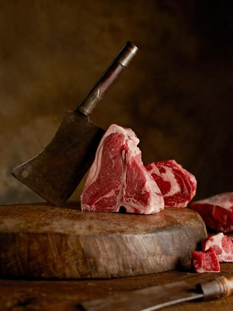 Lew Robertson, Specializing In Food & Beverage Photography Meat Food Styling, Meat Photography, Meat Art, Moody Food Photography, Dark Food Photography, Meat Food, Meat Shop, Food Styling Photography, Raw Meat