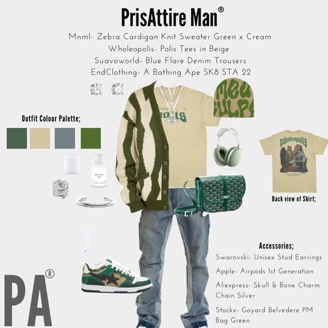 Mens Lookbook Outfits, Sage Green Streetwear, Green Fitted Hat Outfit Men, Green Fits Aesthetic Men, Green Streetwear Outfit Men, Affordable Green Streetwear Hoodie, Drip Fits, Black Men Fashion Casual, Boys Fits