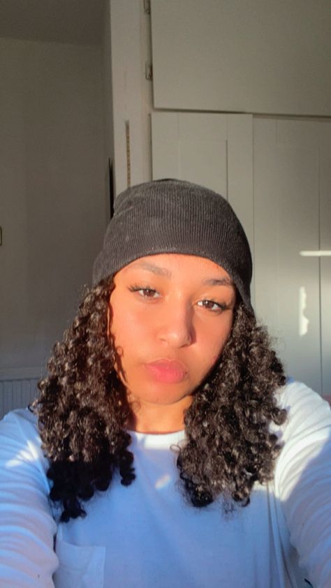 cute lightskin beanie curly hair mixed girl pretty Short Curly Hair Beanie Hairstyles, Straight Hair With Beanie, Curly Hair In Beanie, Beanie Curly Hairstyles, Curly Hair And Beanie, Beanie On Curly Hair, Beanie With Curly Hair, Curly Hair Beanie Hairstyles, Curly Hair With Beanie