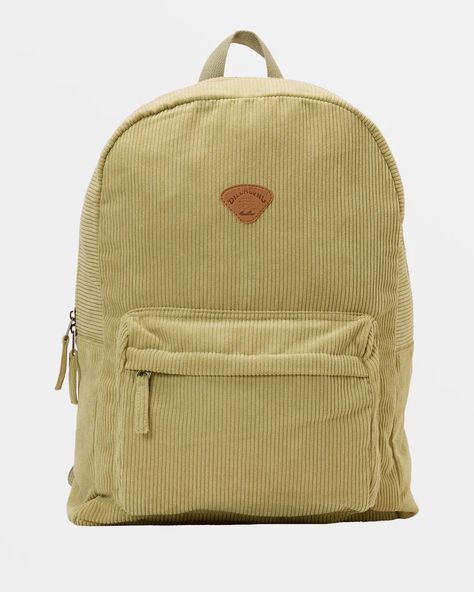 Schools Out Corduroy Backpack - Baked Clay – Billabong Backpack Billabong, Billabong Backpack, Corduroy Backpack, Baked Clay, Cotton Cord, Laptop Sleeve, Billabong, Fabric Cotton, Laptop Sleeves