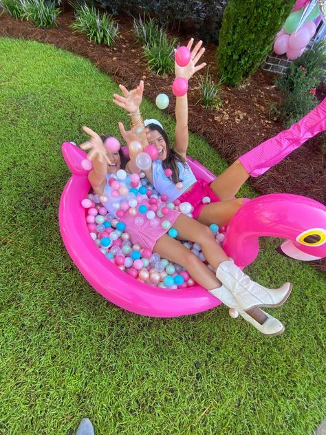 Pink Pool, Bday Party Theme, Pool Birthday, Glow Party, 15th Birthday, Pink Parties, Bid Day, Birthday Fun, Mean Girls