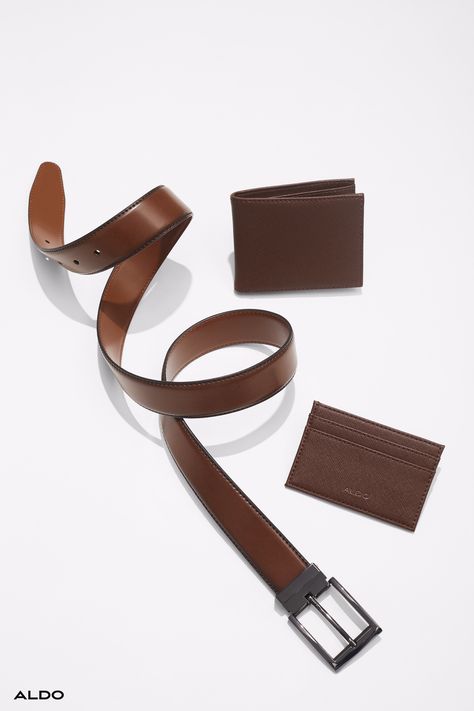 Brown, cognac or black: what is your favorite belt/wallet combo? Find your perfect pairing at aldoshoes.com. Leather Bags For Men, Belt Wallet, Shoes Fashion Photography, Wallets For Men, Gentleman Shoes, Bags Messenger, What Is Your Favorite, Men Belt, Men's Bags