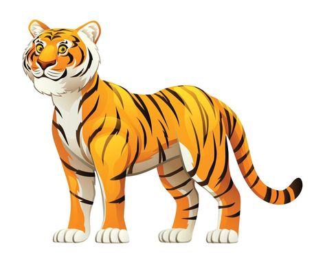 Tiger Clipart, Tiger Cartoon, Tiger Illustration, Fruit Photography, Printable Flash Cards, The Tiger, Flash Cards, Cartoon Illustration, Anime Wallpaper