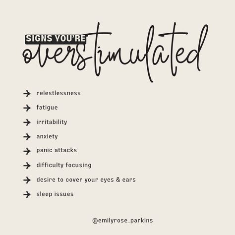 Do these symptoms sound familiar? They are definitely familiar for me. I felt so overstimulated and had no idea that's how I was feeling, until I did some research. It's wild to think that these feelings can all come from just being overstimulated. Which for most of us, is something we can control or at least help minimize! On the podcast today, I chat about these feelings of being overstimulated and give you practical tips for how to manage the feelings! Check out Episode 70: Signs Yo... Signs Of Understimulation, Lord Lucifer, Close Minded, Self Growth, April 11, A Teen, Emotional Wellness, Emotional Health, Well Being