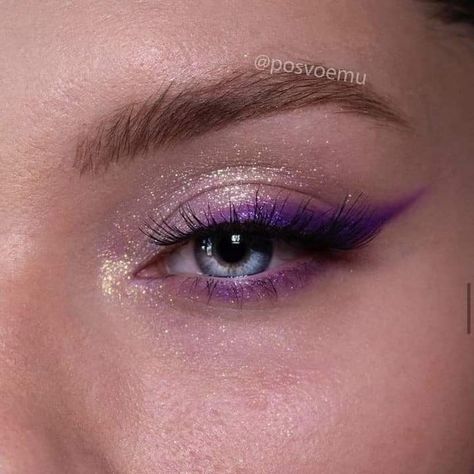 Rapunzel Makeup, Make Up Sposa, Purple Eyeshadow Looks, Purple Makeup Looks, Purple Eyeliner, Maquillage On Fleek, Prom Eye Makeup, Purple Eye Makeup, Prom Makeup Looks