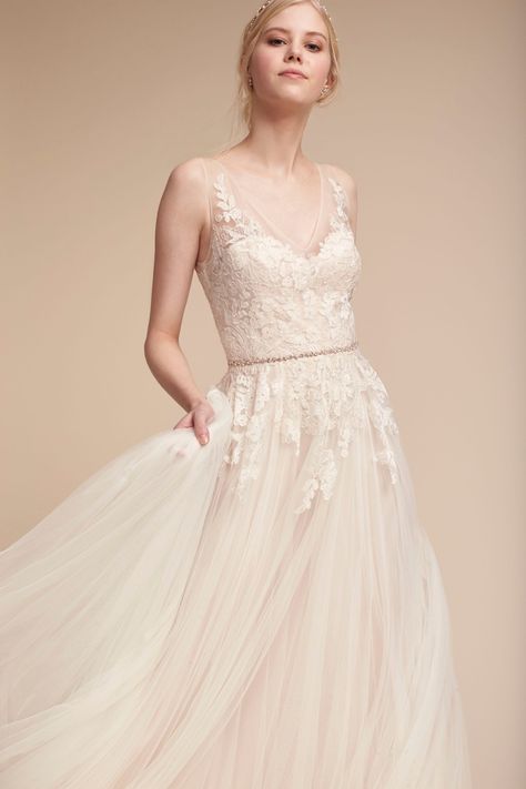 Reagan Gown from @BHLDN Bhldn Wedding Dress, Western Wedding Dresses, Anthropologie Wedding, Brides Wedding Dress, Summer Wedding Dress, Winter Wedding Dress, Casual Wedding, Wedding Dresses Romantic, Perfect Wedding Dress