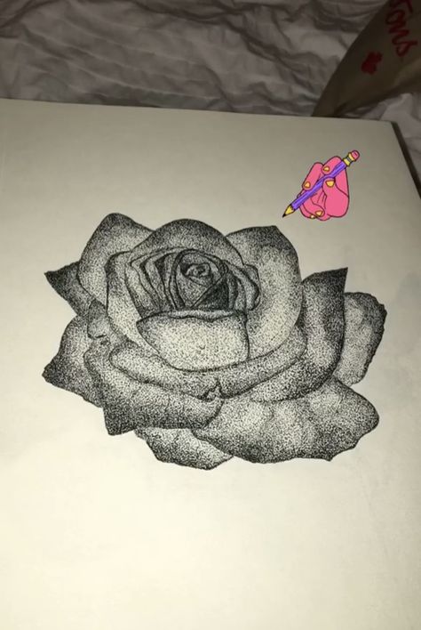 #stippling #stipplingart #art #artdrawings #rose 🌹🌹🌹 Stippling Art, Rose Drawing, Stippling, Red Roses, Art Drawings, Tattoos, Drawings, Animals, Red