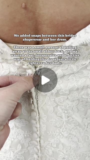 Wedding Gown Alterations on Instagram: "We do what we can to provide the security a bride wants! ⁠ ⁠ She really wanted the small of her back carved out and this was the quickest and most cost effective way of doing it! Such a quick fix to give a bride the confidence she needs!⁠ ⁠ #sewing #weddingdressalterations #weddingdressshopping" Wedding Gown Alterations, Bridal Alterations, Wedding Dress Alterations, Wedding Dress Shopping, Small Wedding, Wedding Gown, Shapewear, Save The Date, Wedding Gowns