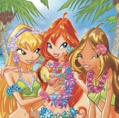 H2o Mermaids, Party Icon, Baby Shower Labels, Bloom Winx Club, Female Friendship, Summer Icon, Tropical Party, Cute Memes, Matching Profile Pictures