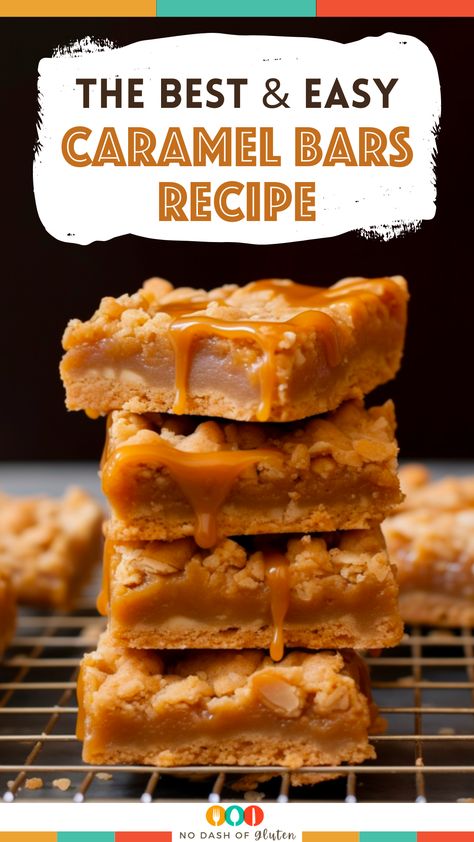 Caramel Granola Bars, Gluten Free For A Crowd, Easy Caramel Desserts Quick, Caramel Pecan Bars, Sweet Bars, Bar Desserts, Club Crackers, Caramel Bits, Pecan Bars