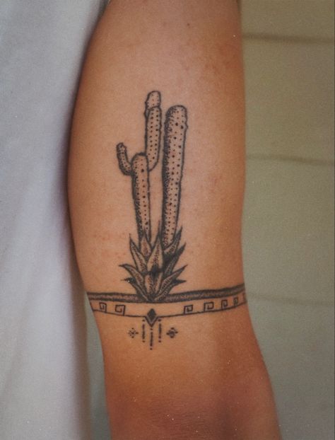 Agave Tattoo, Plant Tattoo, Agave Plant, Stylist Tattoos, Band Tattoo, San Pedro, Dreamcatcher Tattoo, Future Tattoos, Arm Band