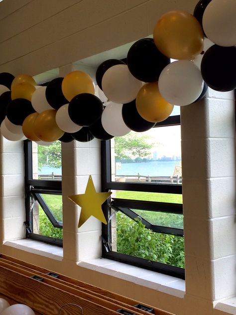 Window Swags, Graduation Party Pictures, Grand Opening Party, Balloons Decoration, Prom Decor, Party Pictures, Grand Opening, Birthday Balloons, Balloon Decorations