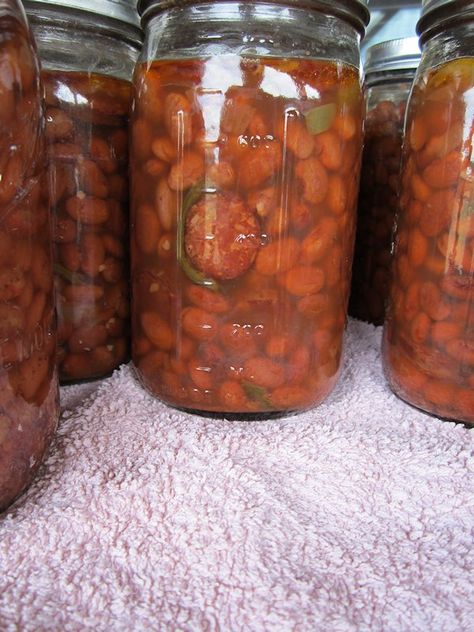 Canning Red Beans, Canning Dried Beans, Beans With Sausage, Canning Beans, Preserving Vegetables, Navy Beans, Kinds Of Beans, Cooking Dried Beans, Dry Beans