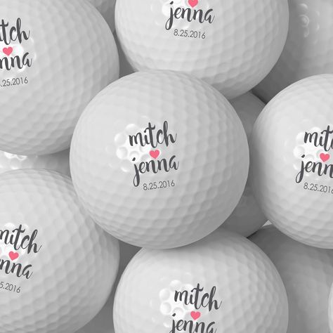 Golf Birthday Gifts, Golf Ball Gift, Golf Ball Crafts, Golf Wedding, Ball Wedding, Golf Course Wedding, Golf Party, Golf Birthday, Personalized Golf