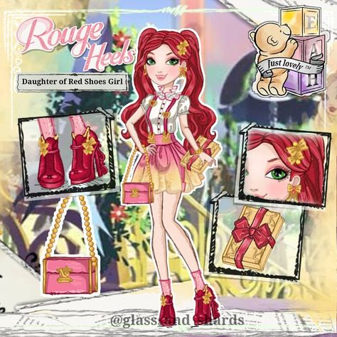 Eah Oc Base, Rouge Heels Ever After High, Ever After High Oc Base, Ever After High Oc, Bratz Clothing, Eah Oc, Ever After Dolls, Glass Shards, High Characters