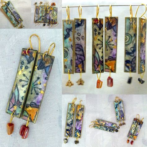 Tangle Earrings | Polymer Clay Earrings | Margit Böhmer | Flickr Polymer Inspiration, Paper Bead Jewelry, Poly Clay, Polymer Earrings, Polymer Clay Canes, Paper Earrings, Polymer Clay Jewelry Diy, Polymer Jewelry, Clay Jewelry Diy