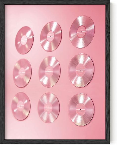 Blush Pink Room, Records For Wall, Pink Cd, Haus And Hues, Record Wall Art, Indie Bedroom, Room Decor Pink, Indie Decor, Wall Aesthetic