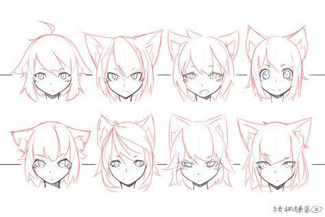 How To Draw Ears, Poses Anime, Drawing Faces, 캐릭터 드로잉, Eye Tutorial, Digital Painting Tutorials, Anime Drawings Tutorials, Animal Ears, Art Tutorial