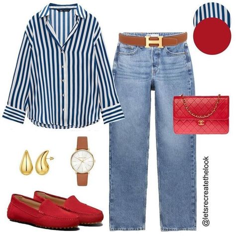 Red Flats Outfit, Chique Outfit, Mode Tips, Over 60 Fashion, 60 Fashion, Casual Chic Outfit, Casual Work Outfits, Looks Chic, Fashion Over 50