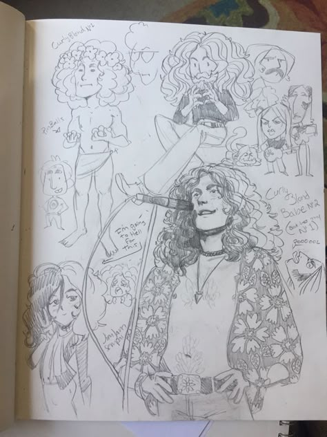 Led Zeppelin Drawing, Zeppelin Drawing, Prismacolor Markers, Posca Art, Self Taught, Arte Sketchbook, Robert Plant, Almost Famous, Faber Castell