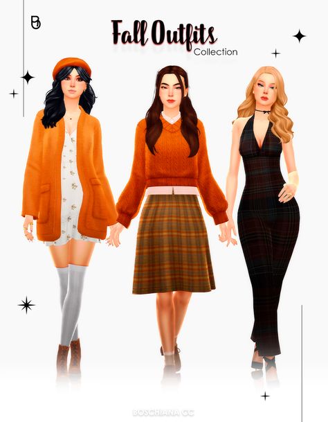 Sims 4 Cc Full Body Outfits Maxis Match, The Sims 4 Cc Fall Clothes, Sims 4 Cc Full Body Outfits, Fall Clothing Ideas, Sims 4 Teen, Stylish Fall Outfits, Body Outfit, Best Sims, Fall Clothing