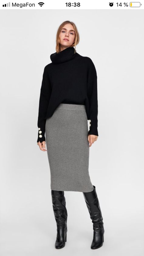 Ribbed Skirt Outfit, Grey Maxi Skirt Outfit, Pencil Skirt Outfits Winter, Metallic Skirt Outfit, Wool Skirt Outfit, Midi Skirt Outfit Winter, Sweater Skirt Outfit, Knit Skirt Outfit, Grey Knit Dress