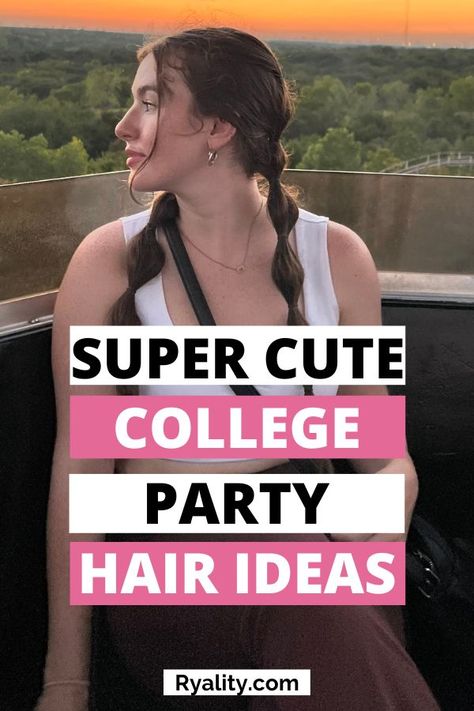 These are such cute college haistyles to try 💕 College Party Ideas, Hairstyles For College, Hairstyles College, College Style Outfits, Frat Party, College Hairstyles, Frat Parties, College Party, Stunning Hairstyles