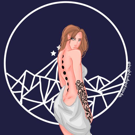 Feyre Back Tattoo, Feyre Cosplay, Feyre Tattoo, Acotar Feyre, Feyre Archeron, Sara J Maas, Court Of Mist And Fury, Feyre And Rhysand, Acotar Series