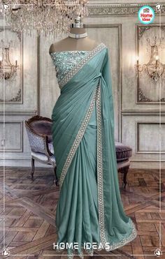 New Trend Sarees, Designer Net Blouse, Dull Blue, Sarees For Wedding, Net Blouse, Simple Saree Designs, New Saree Designs, Fancy Saree, Modern Saree