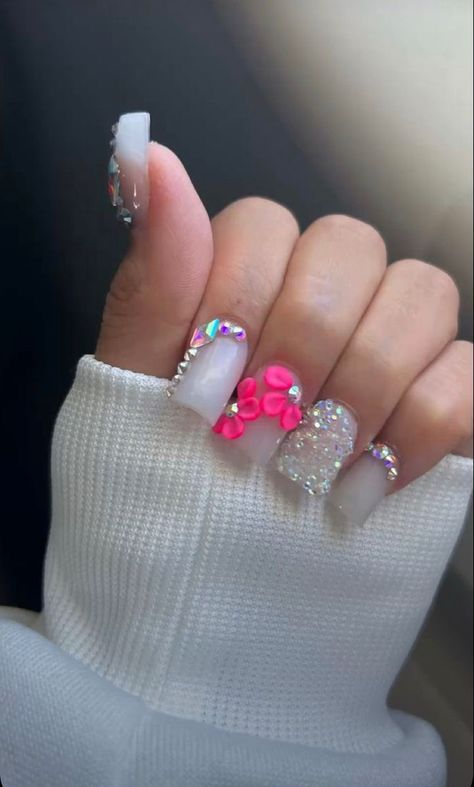 Diamond Nail Designs Short Nails, Short Short Acrylic Nails Square, Short Freestyle Nail Sets, Permanent Polish Nails Ideas, Over Lay Nails Acrylics Short, Baddie Bling Nails Short, Short Exotic Nail Designs, Shorts Nails Acrylic, Cute Birthday Nails Short